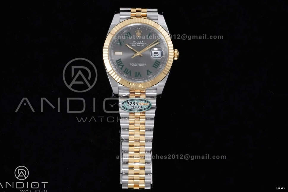 904L Best Dial Green 126333 Power Edition on Jubilee Marker Hours Roman 41 1:1 SS Gray YG Steel Bracelet (72 SH3235 Reserve) DateJust Clean 0518